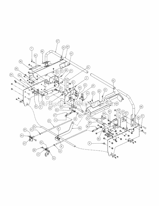 Control Assembly Diagram and Parts List for M60-KW 53AH5D8X750 Cub Cadet Sprayer